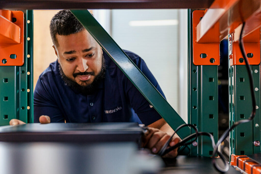 Man completing laptop refresh