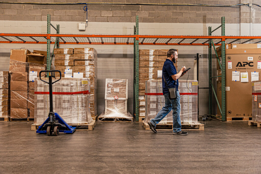 Man completing security assessment